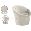Meridian Furniture Tristan Cream Velvet Accent Chair