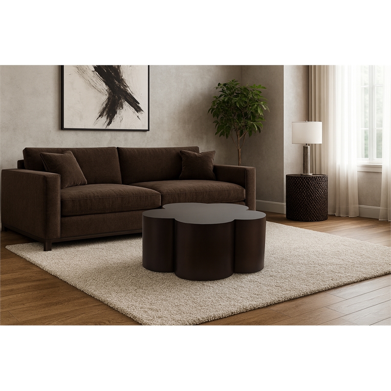 Meridian Furniture Lucky Brown Iron Coffee Table