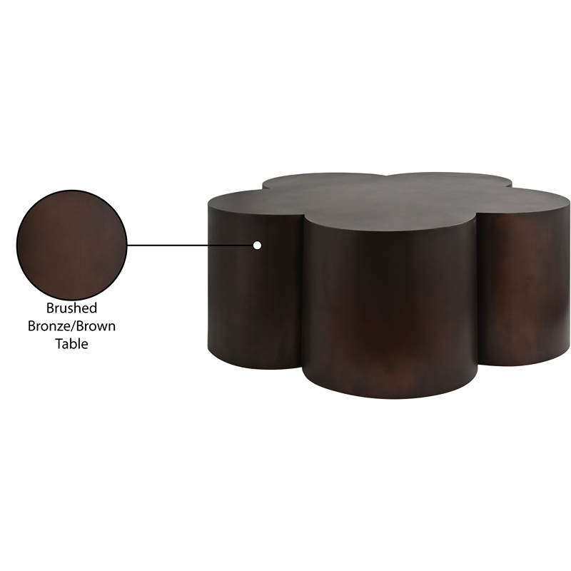 Meridian Furniture Lucky Brown Iron Coffee Table