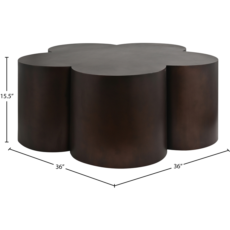 Meridian Furniture Lucky Brown Iron Coffee Table