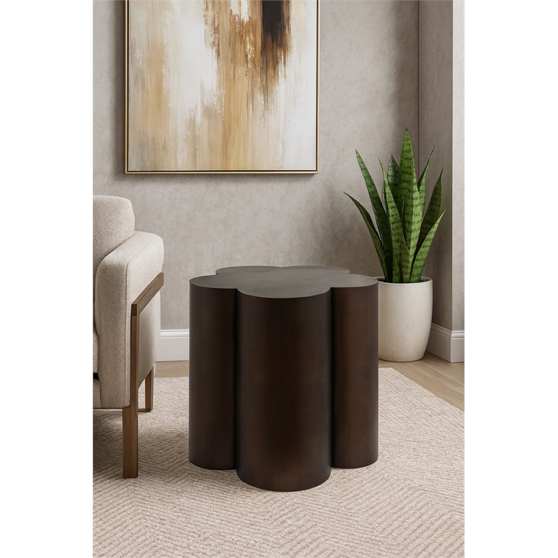 Meridian Furniture Lucky Brown Iron End Table