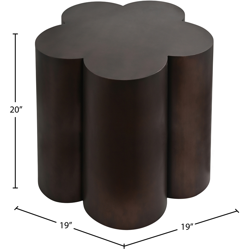 Meridian Furniture Lucky Brown Iron End Table