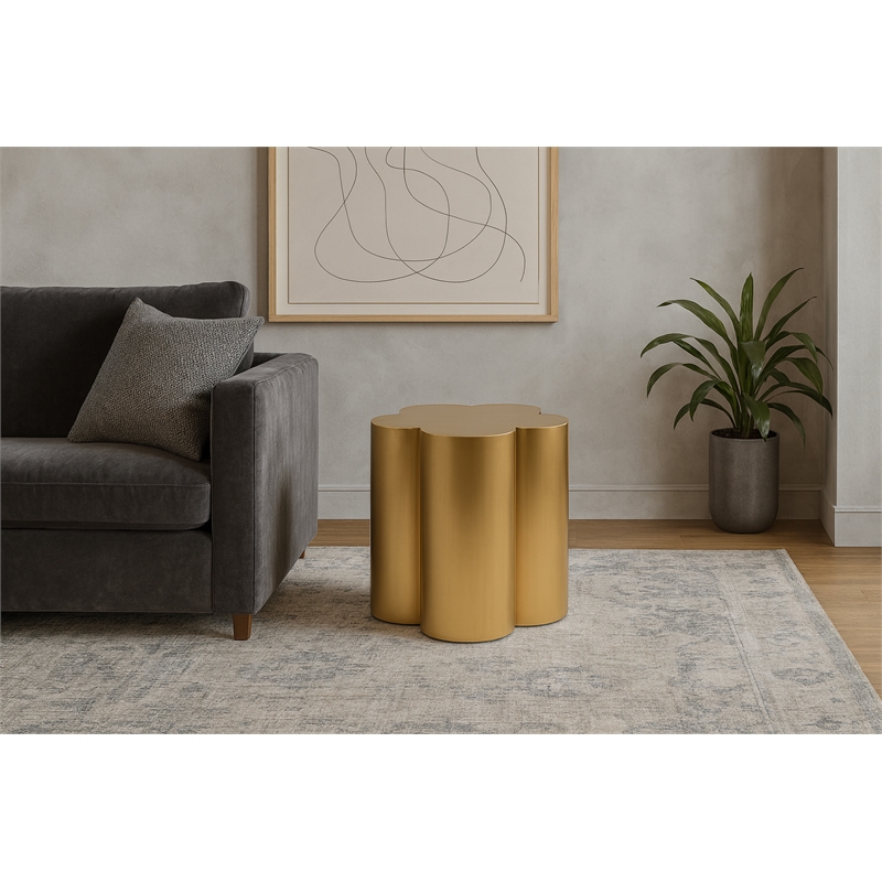 Meridian Furniture Lucky Gold Iron End Table