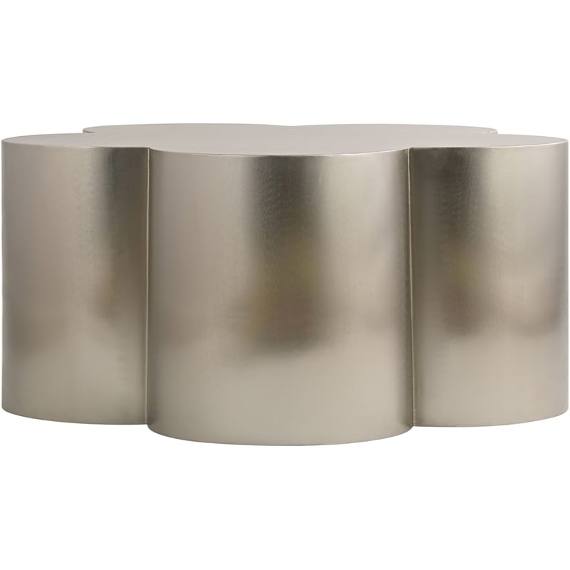 Meridian Furniture Lucky Silver Iron Coffee Table