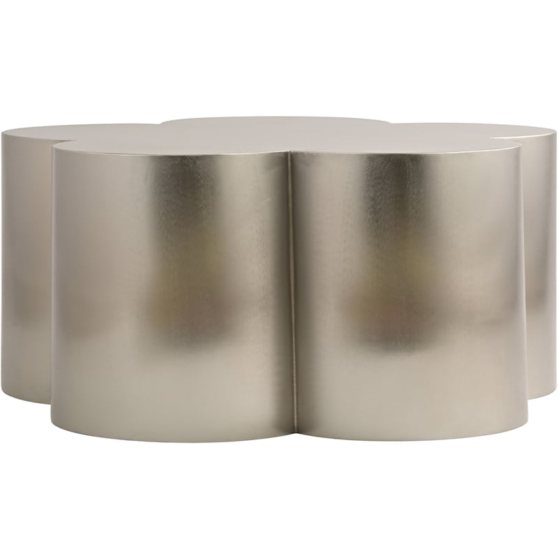 Meridian Furniture Lucky Silver Iron Coffee Table