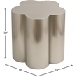 Meridian Furniture Lucky Silver Iron End Table
