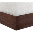 Meridian Furniture Havre Beige Velour Fur Fabric Ottoman/Stool