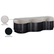 Meridian Furniture Savoy Beige Velour Fur Fabric Bench