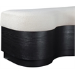 Meridian Furniture Savoy Cream Velour Fur Fabric Bench