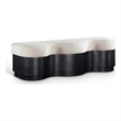 Meridian Furniture Savoy Cream Velour Fur Fabric Bench