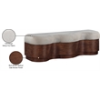 Meridian Furniture Savoy Beige Velour Fur Fabric Bench