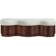 Meridian Furniture Savoy Cream Velour Fur Fabric Bench