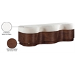 Meridian Furniture Savoy Cream Velour Fur Fabric Bench