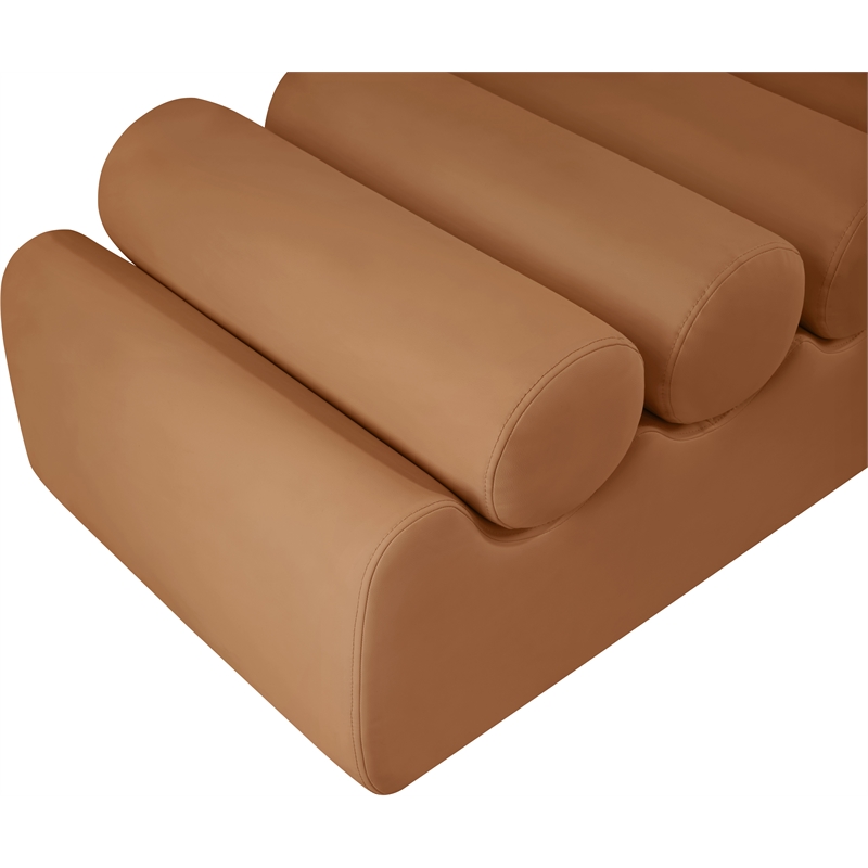 Meridian Furniture Rumble Cognac Vegan Leather Bench