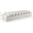 Meridian Furniture Rumble Cream Vegan Leather Bench