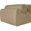 Meridian Furniture Rumble Tan Vegan Leather Bench