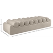 Meridian Furniture Rumble Taupe Vegan Leather Bench