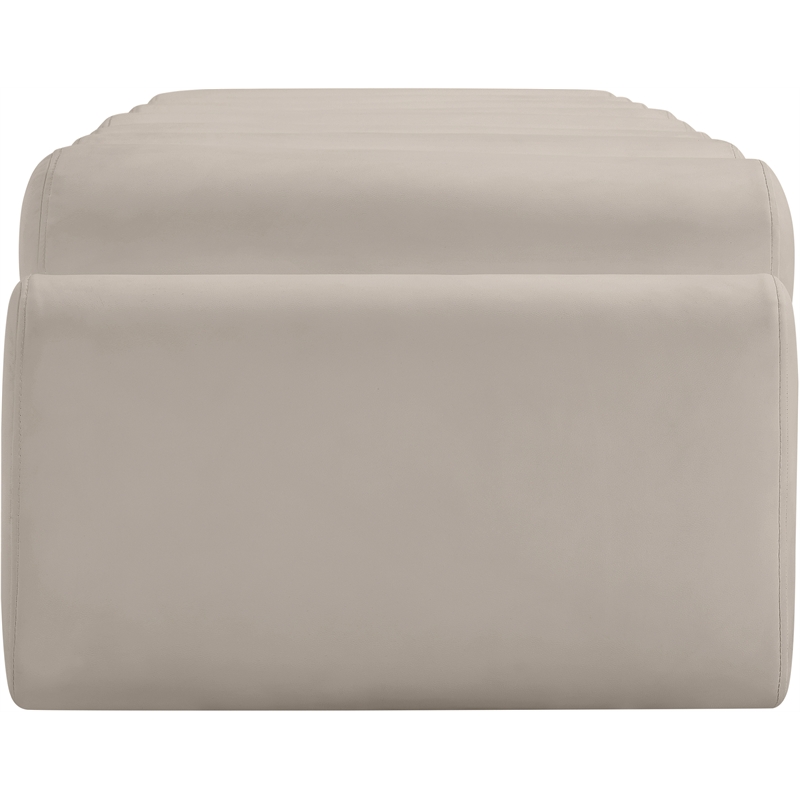 Meridian Furniture Rumble Taupe Vegan Leather Bench