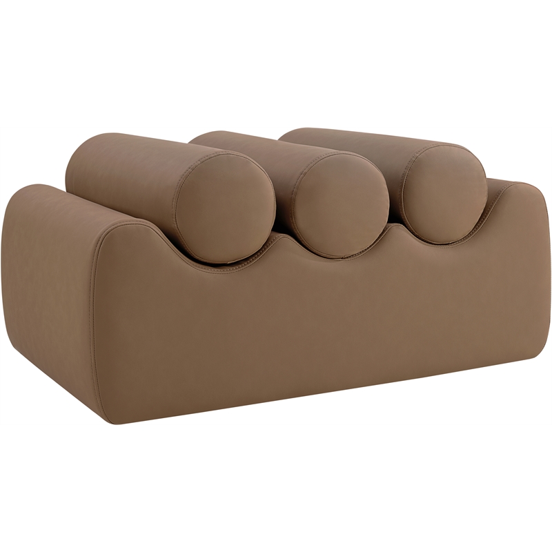 Meridian Furniture Rumble Brown Vegan Leather Bench
