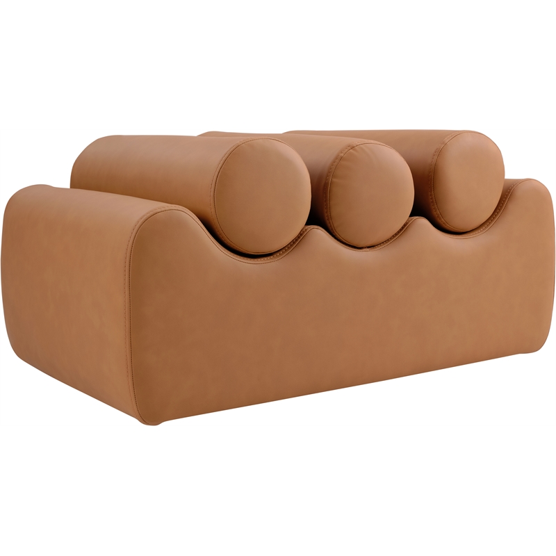 Meridian Furniture Rumble Cognac Vegan Leather Bench