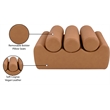 Meridian Furniture Rumble Cognac Vegan Leather Bench