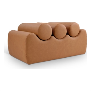 Meridian Furniture Rumble Cognac Vegan Leather Bench