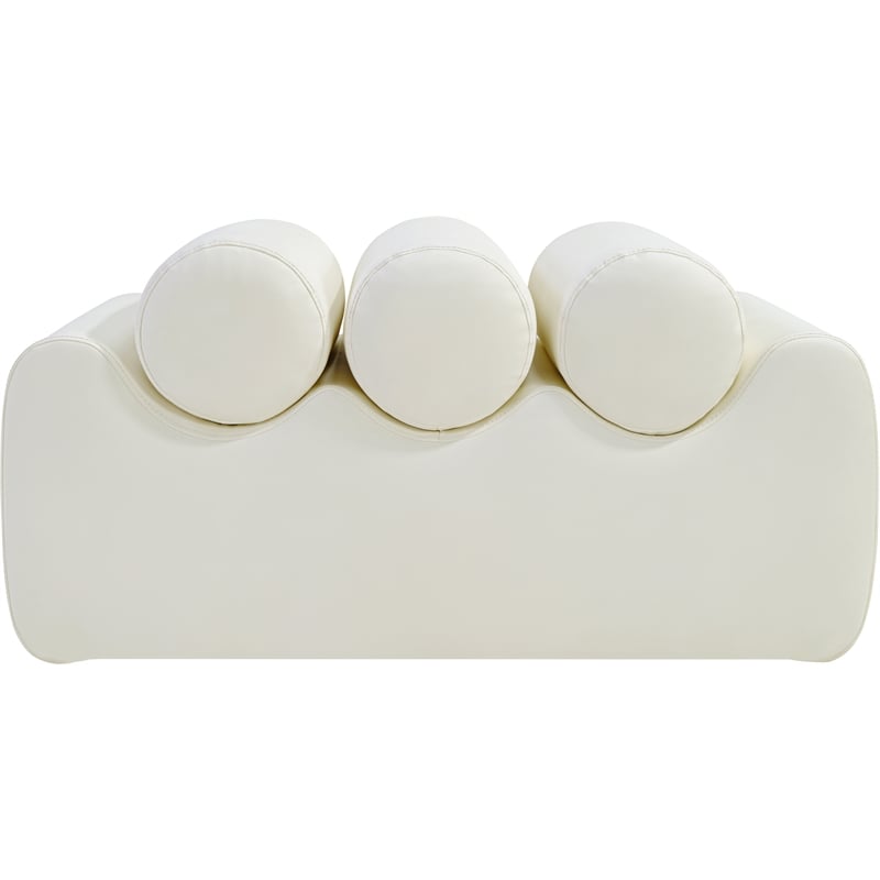 Meridian Furniture Rumble Cream Vegan Leather Bench