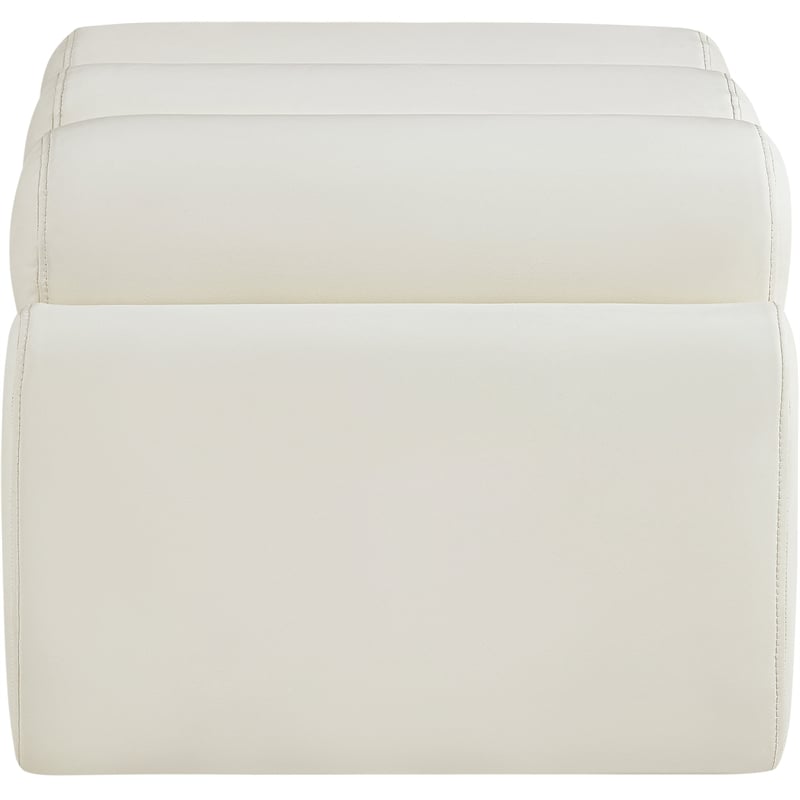Meridian Furniture Rumble Cream Vegan Leather Bench