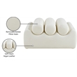 Meridian Furniture Rumble Cream Vegan Leather Bench