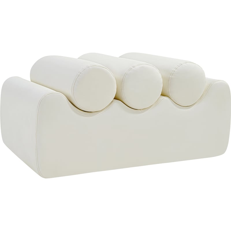 Meridian Furniture Rumble Cream Vegan Leather Bench