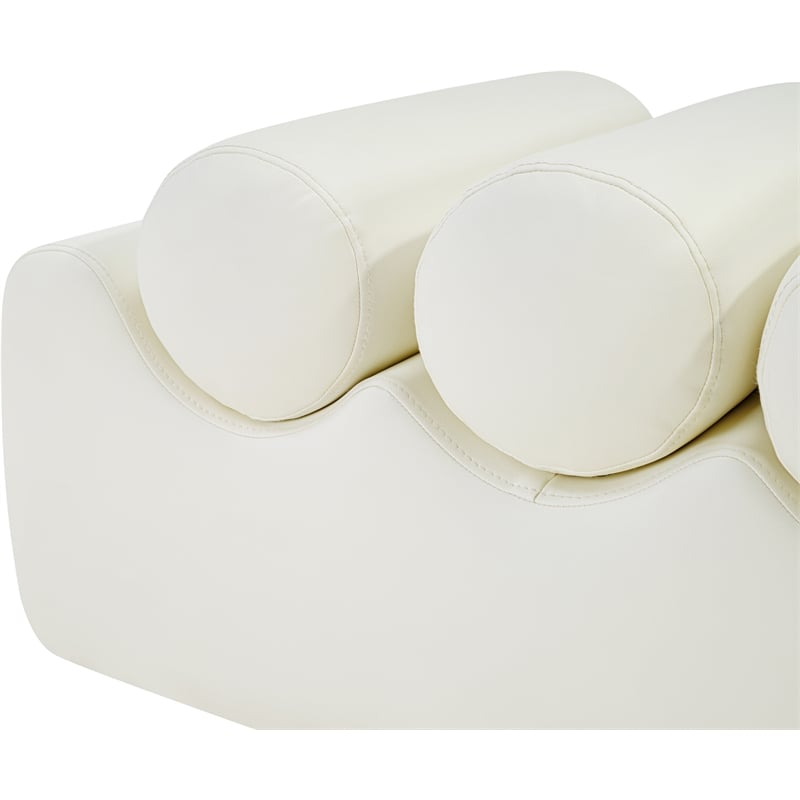 Meridian Furniture Rumble Cream Vegan Leather Bench