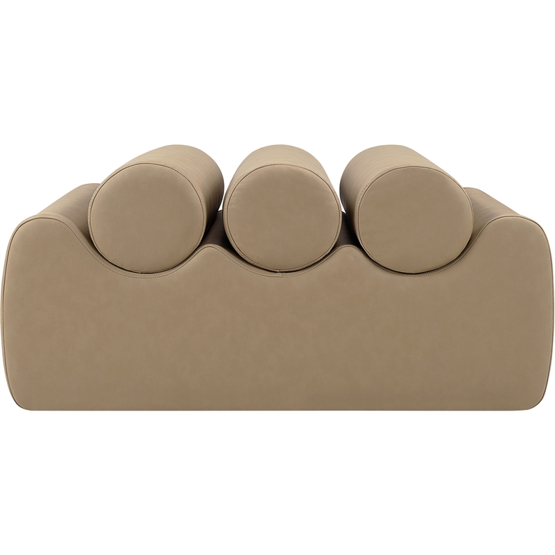 Meridian Furniture Rumble Tan Vegan Leather Bench