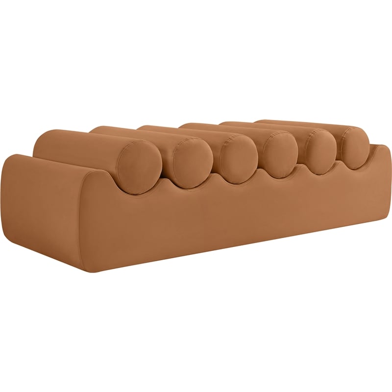 Meridian Furniture Rumble Cognac Vegan Leather Bench