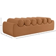 Meridian Furniture Rumble Cognac Vegan Leather Bench