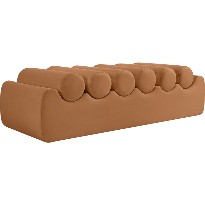 Meridian Furniture Rumble Cognac Vegan Leather Bench