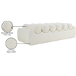 Meridian Furniture Rumble Cream Vegan Leather Bench