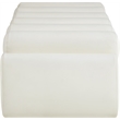 Meridian Furniture Rumble Cream Vegan Leather Bench