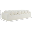 Meridian Furniture Rumble Cream Vegan Leather Bench