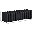 Meridian Furniture Atticus Black Vegan Leather Bench