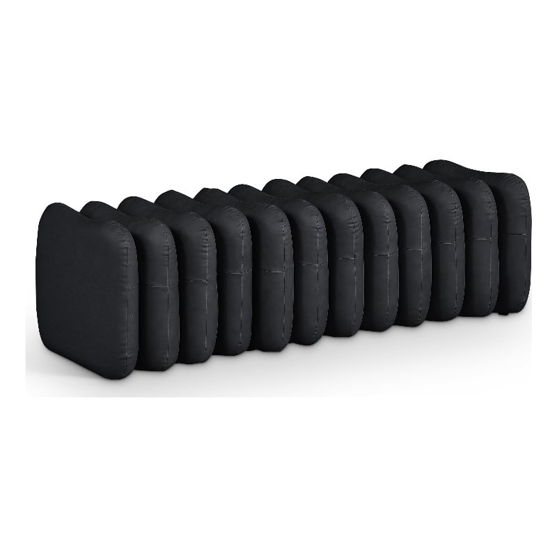 Meridian Furniture Atticus Black Vegan Leather Bench