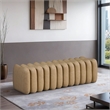 Meridian Furniture Atticus Tan Vegan Leather Bench