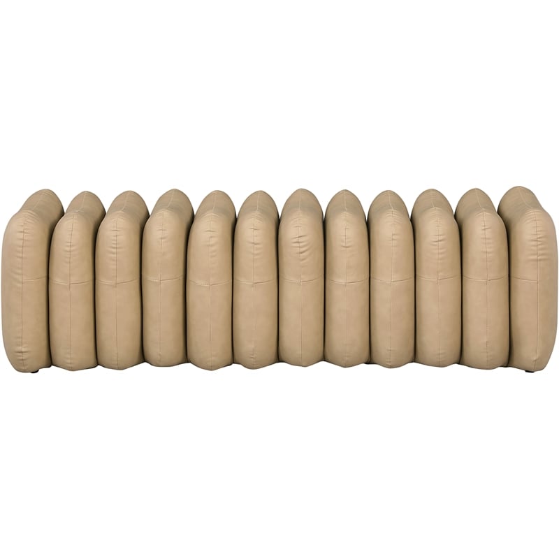 Meridian Furniture Atticus Tan Vegan Leather Bench