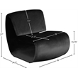 Meridian Furniture Nouveau Black Velvet Accent Chair