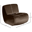Meridian Furniture Nouveau Brown Velvet Accent Chair