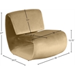 Meridian Furniture Nouveau Camel Velvet Accent Chair