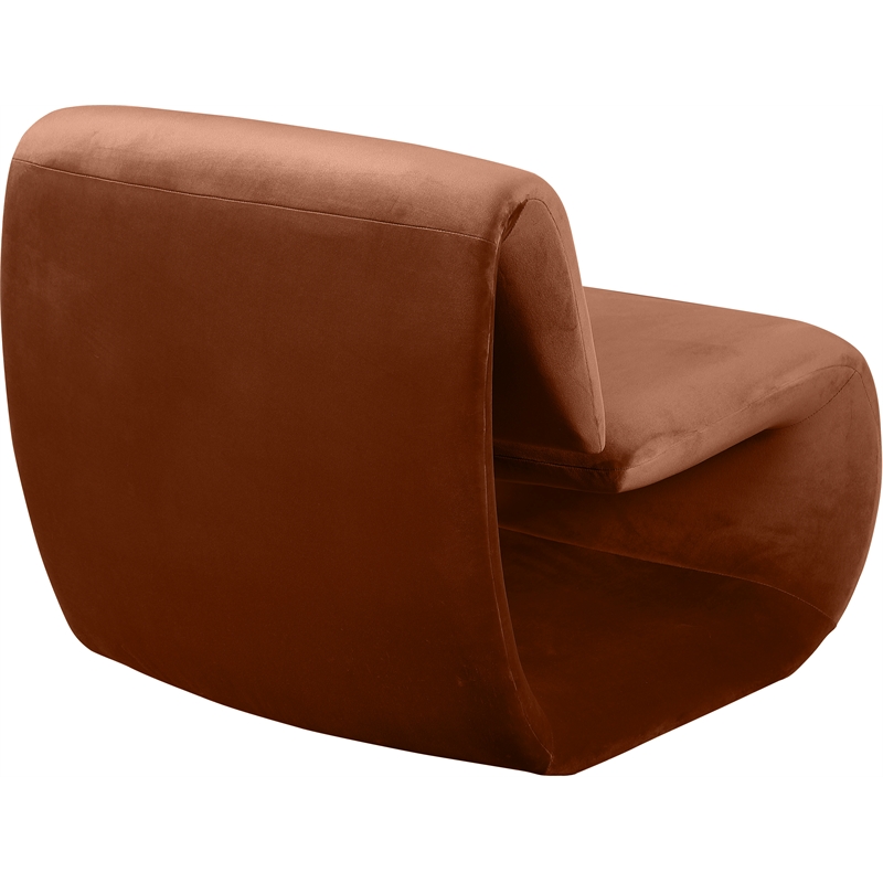 Meridian Furniture Nouveau Cognac Velvet Accent Chair