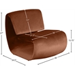 Meridian Furniture Nouveau Cognac Velvet Accent Chair