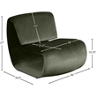 Meridian Furniture Nouveau Green Velvet Accent Chair