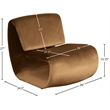 Meridian Furniture Nouveau Saddle Velvet Accent Chair