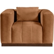 Meridian Furniture Mallina Cognac Vegan Leather Chair